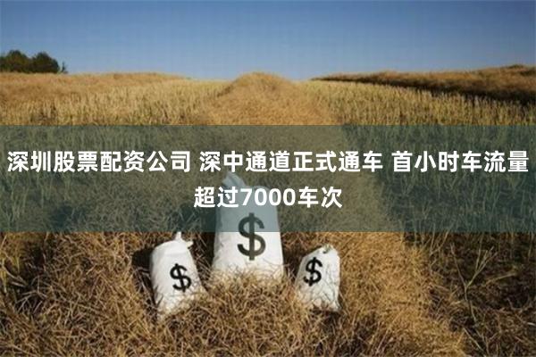 深圳股票配资公司 深中通道正式通车 首小时车流量超过7000车次